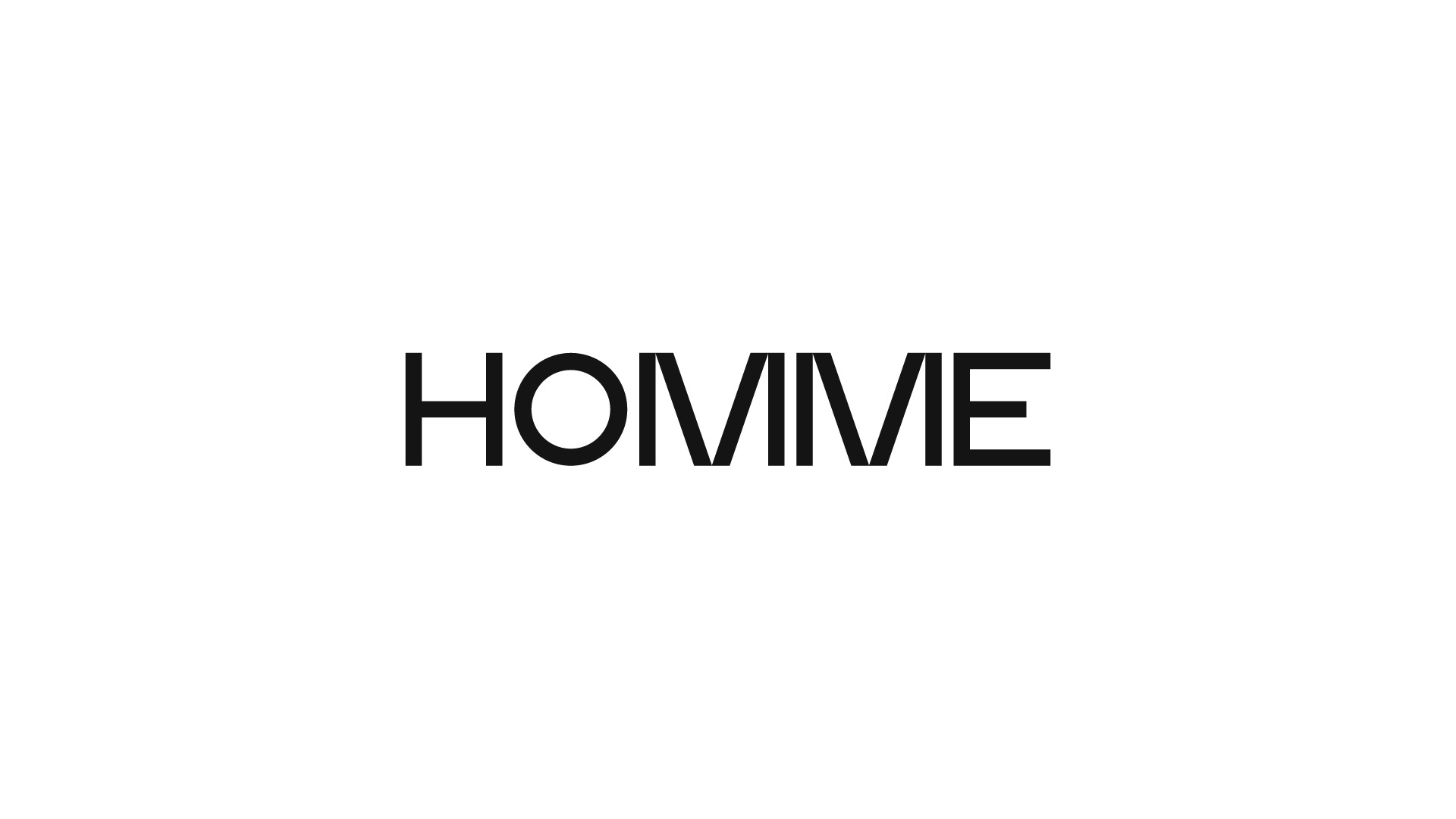 The Homme wordmark in black on white