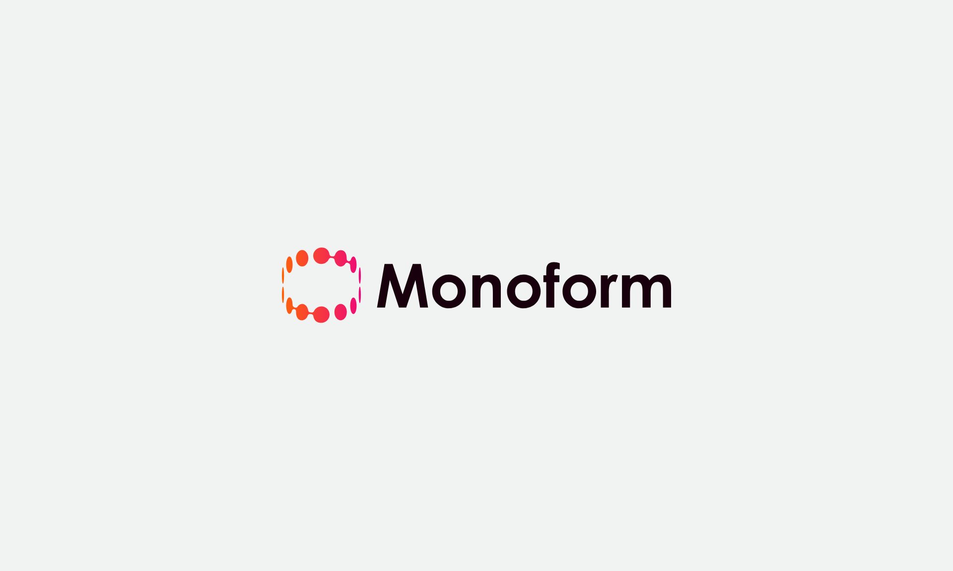 The Monoform logo in black on light grey