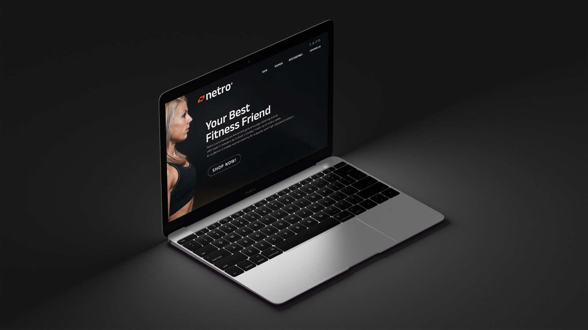 A laptop showing the Netro website