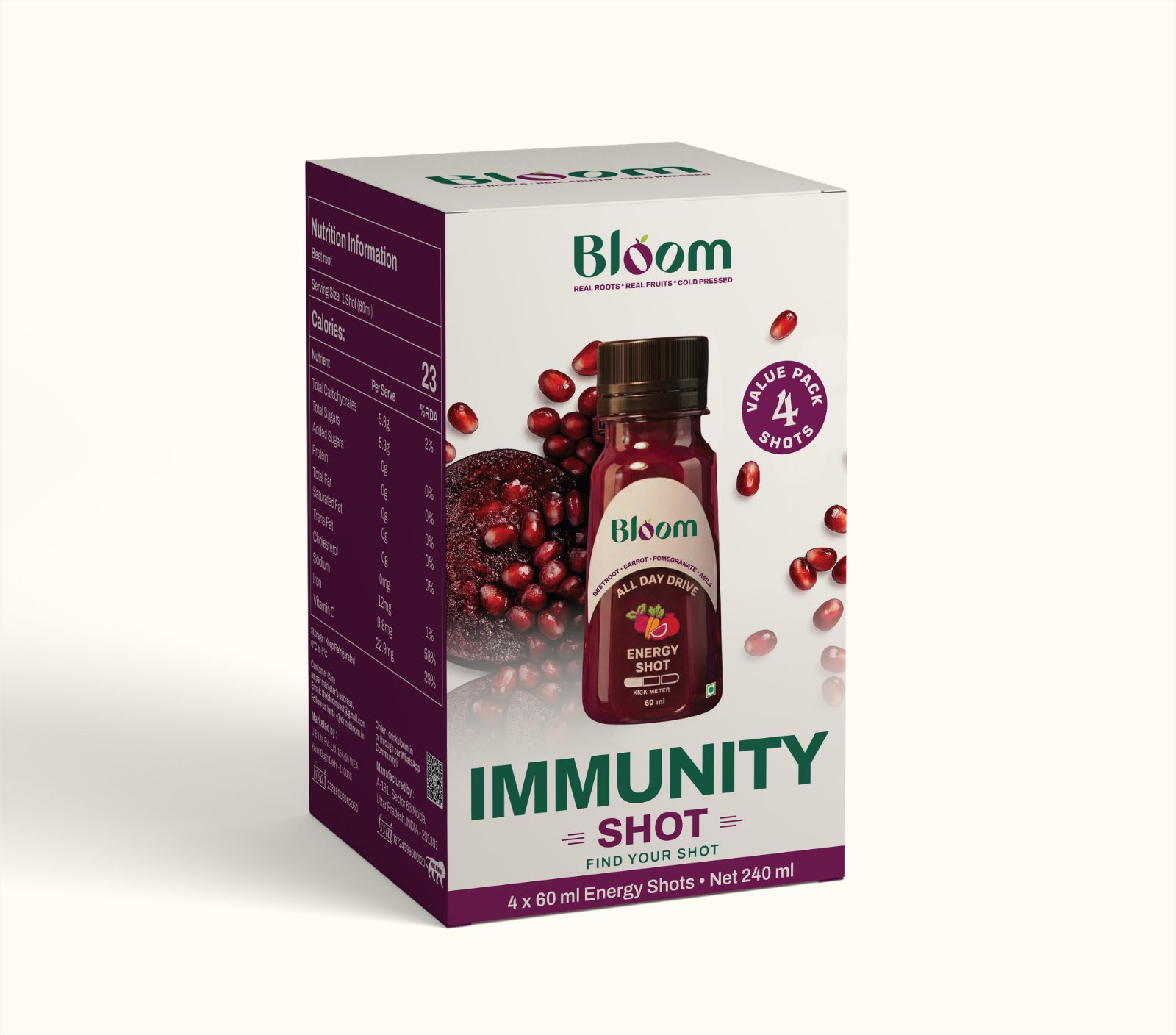 Plum All Day Drive box, front