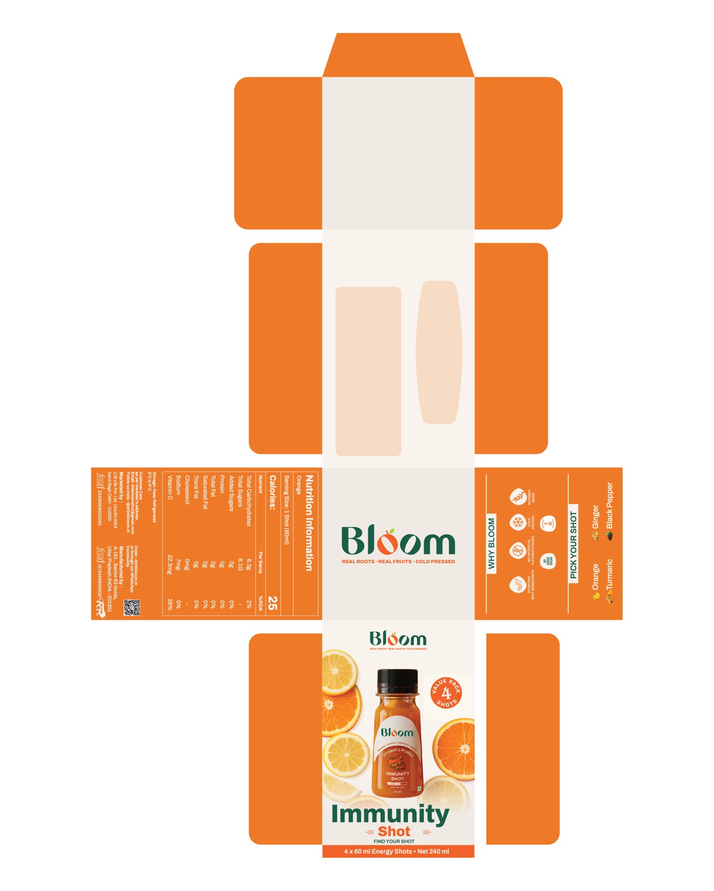 Orange box dieline