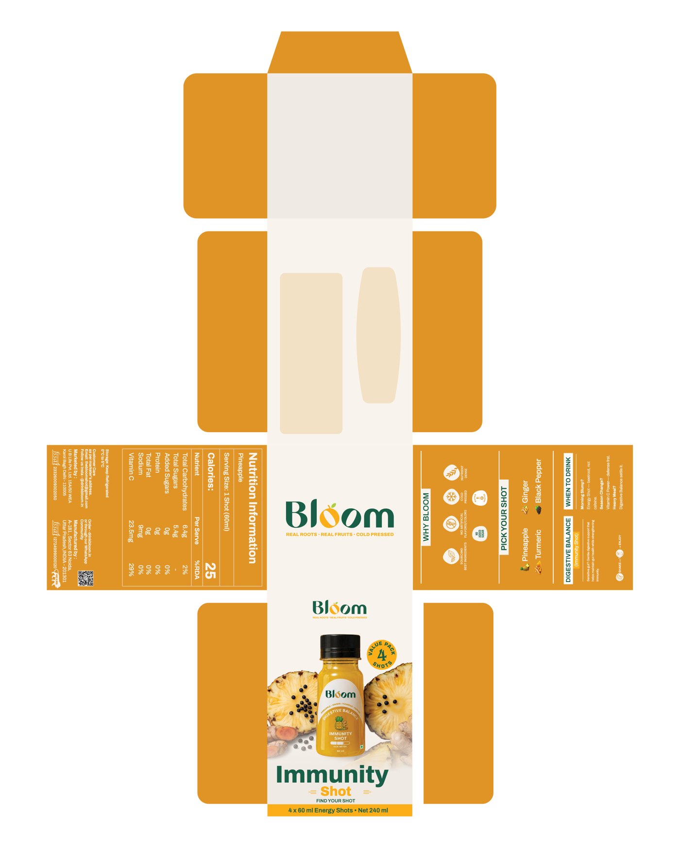 Yellow box dieline