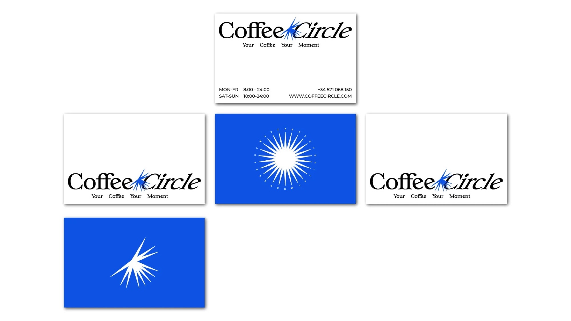 Business cards, front and back