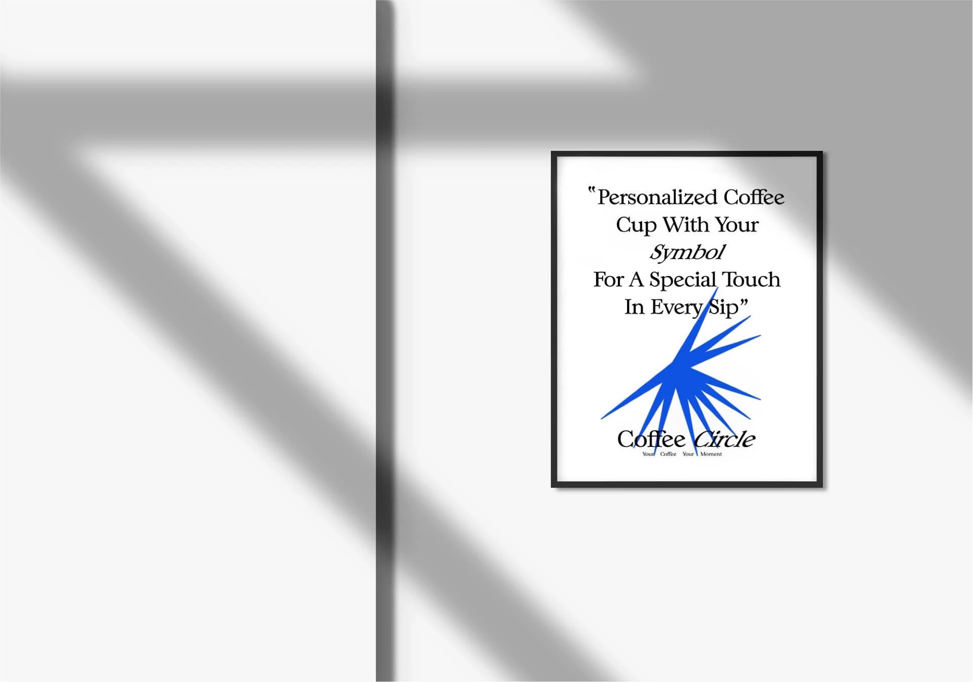 Framed poster about the personal cup symbol
