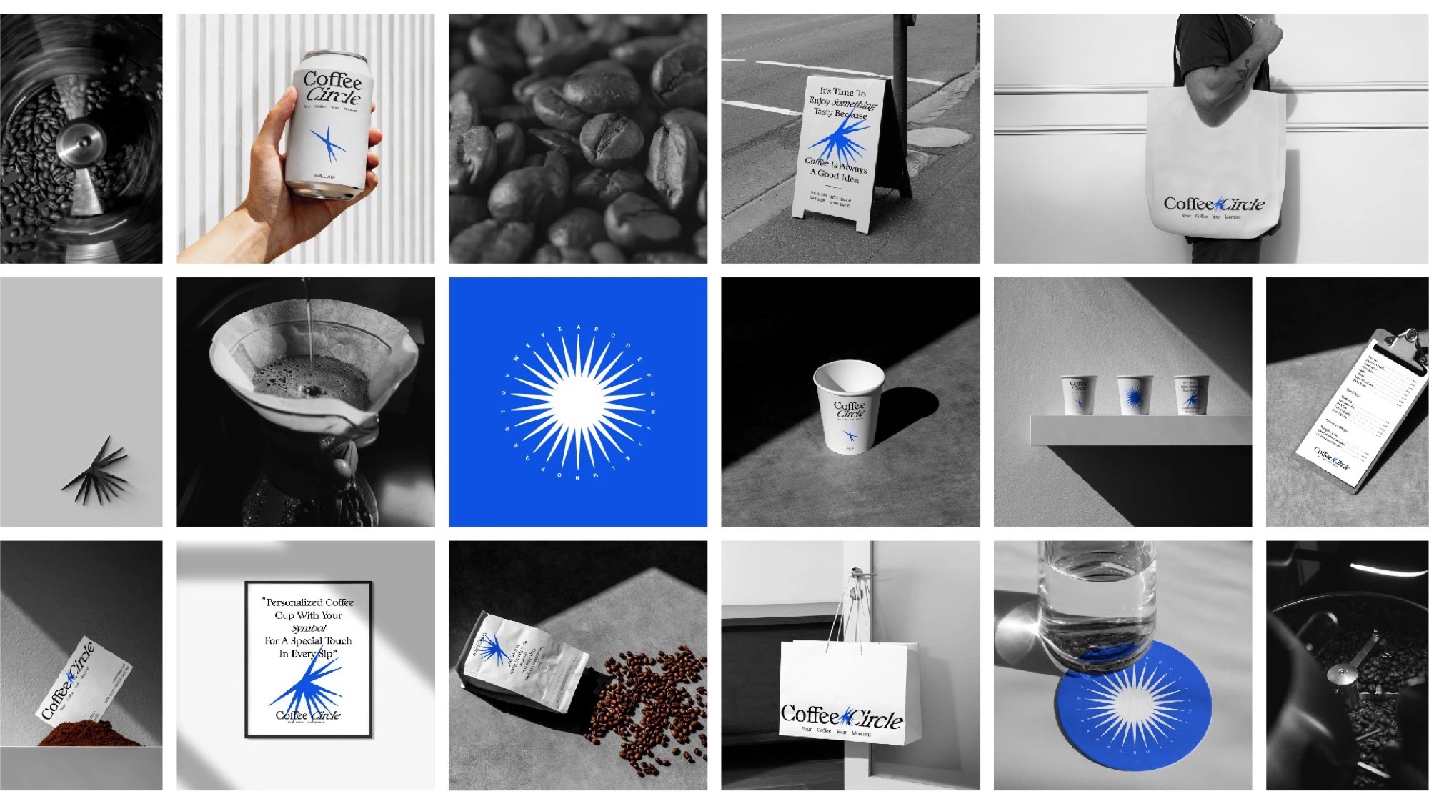 Social media grid for Coffee Circle