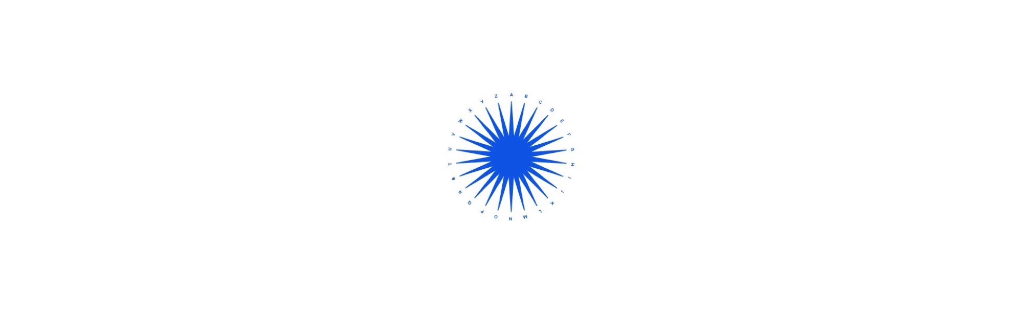The burst inside its ring of letters