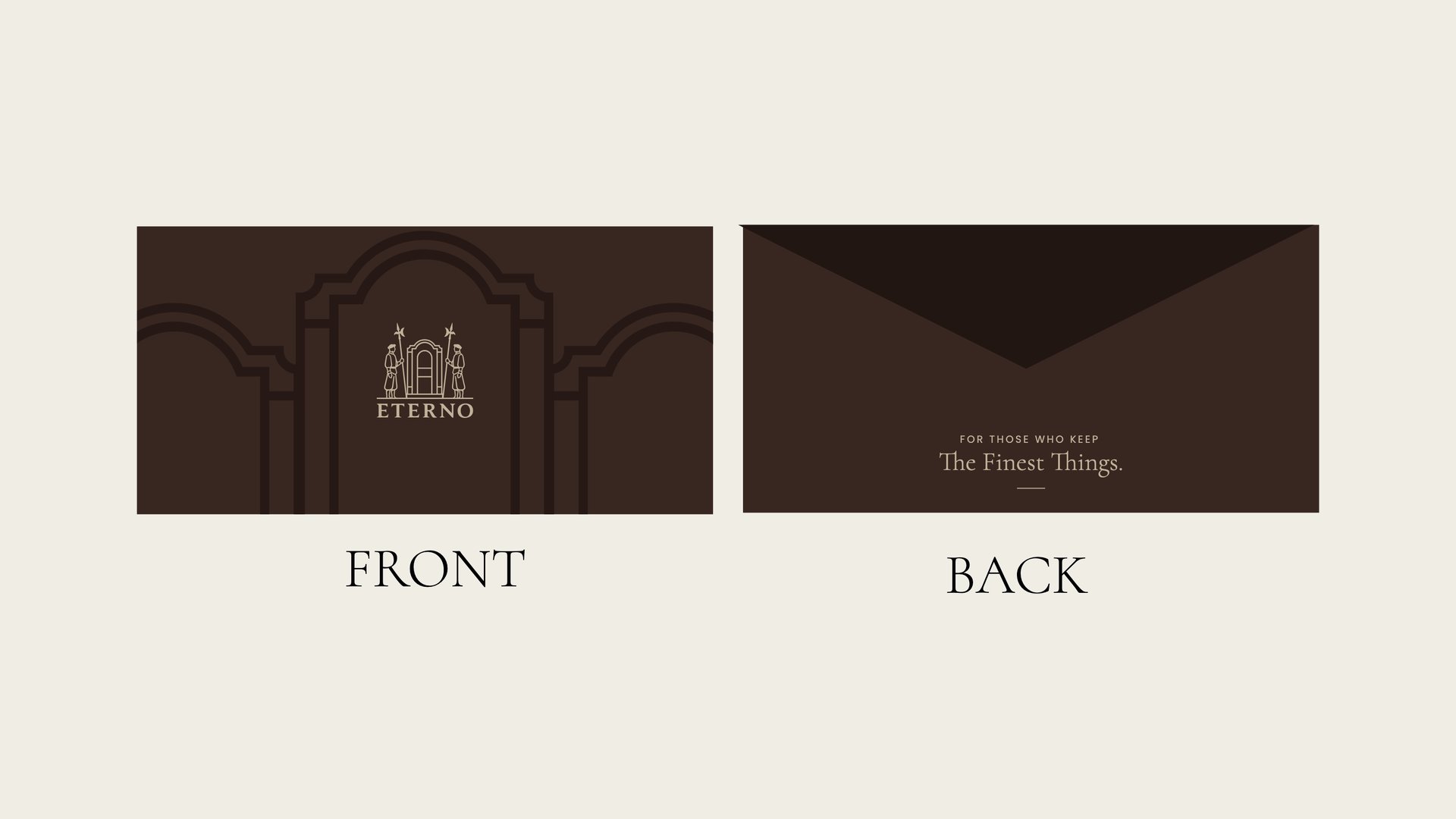 Flat artwork for the envelope front and back