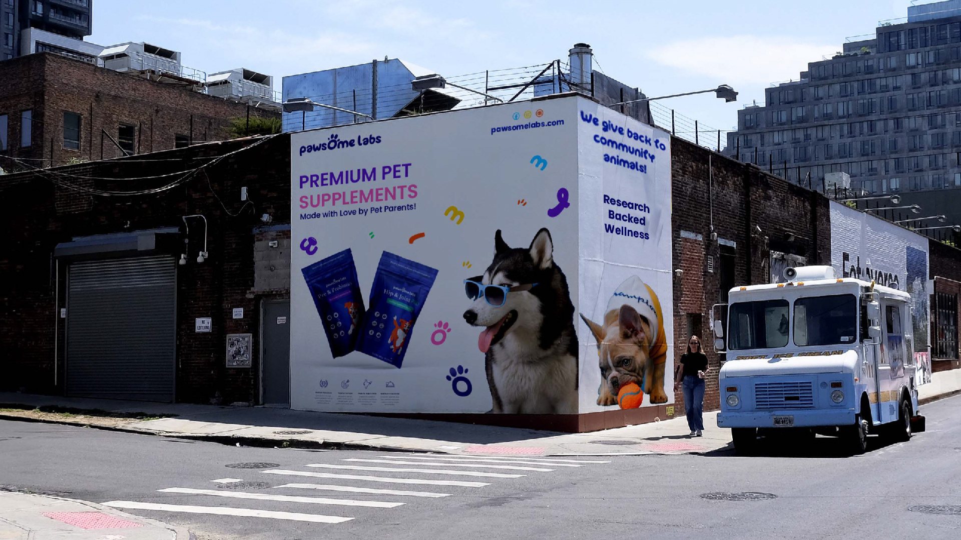 Building wrap for premium pet supplements