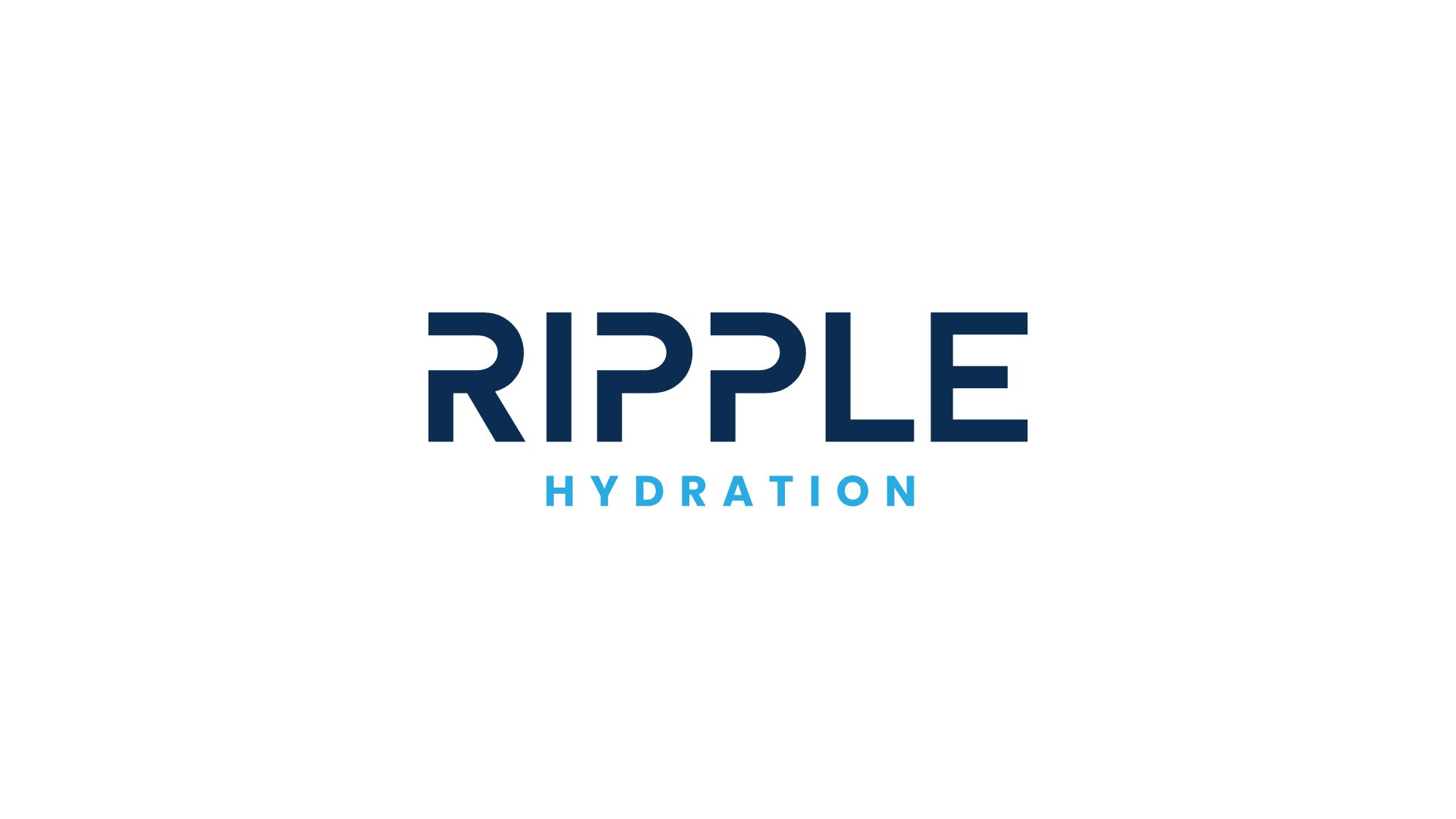 Ripple Hydration wordmark in navy on white