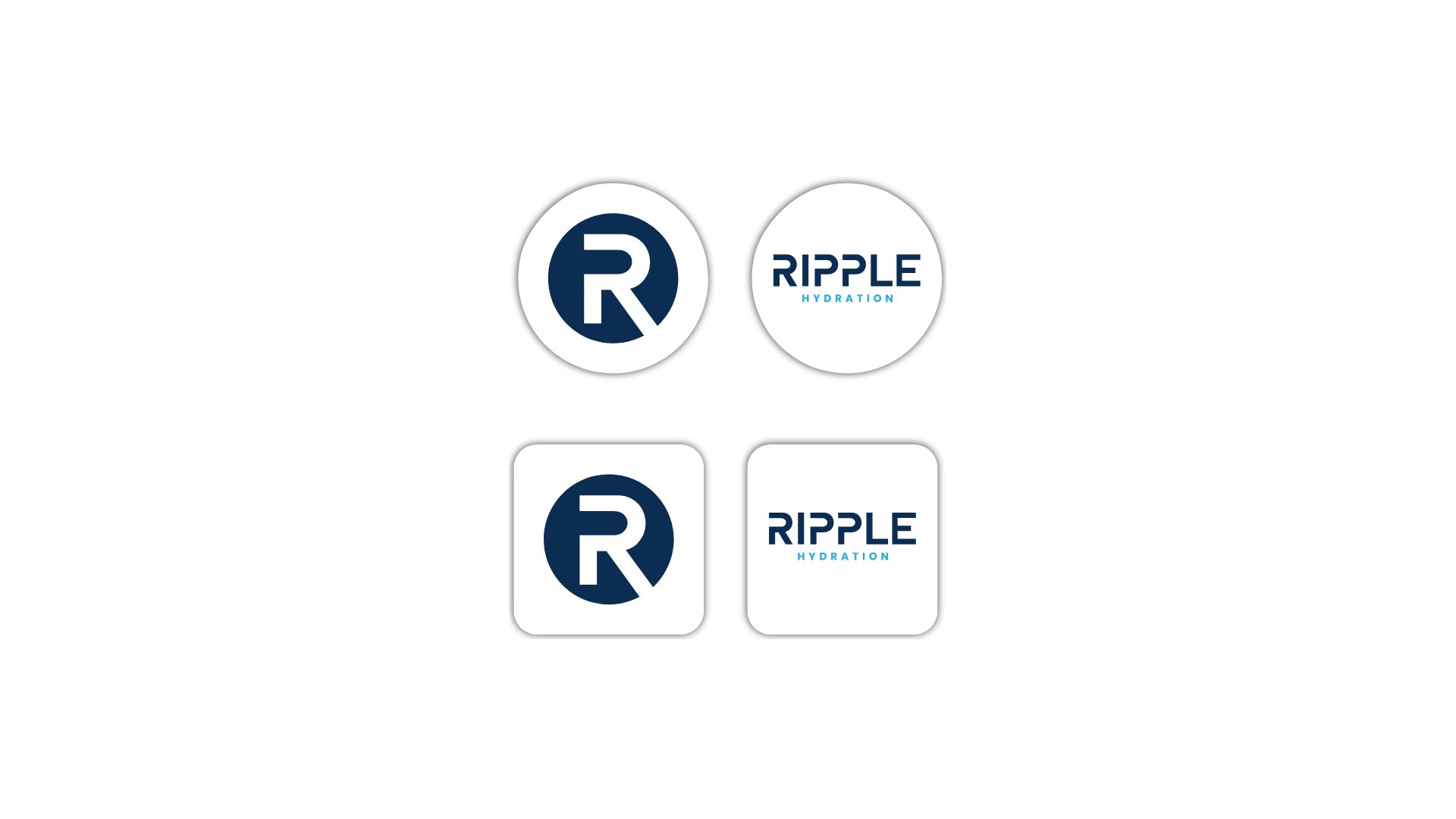 The R monogram and wordmark as favicon and app icon