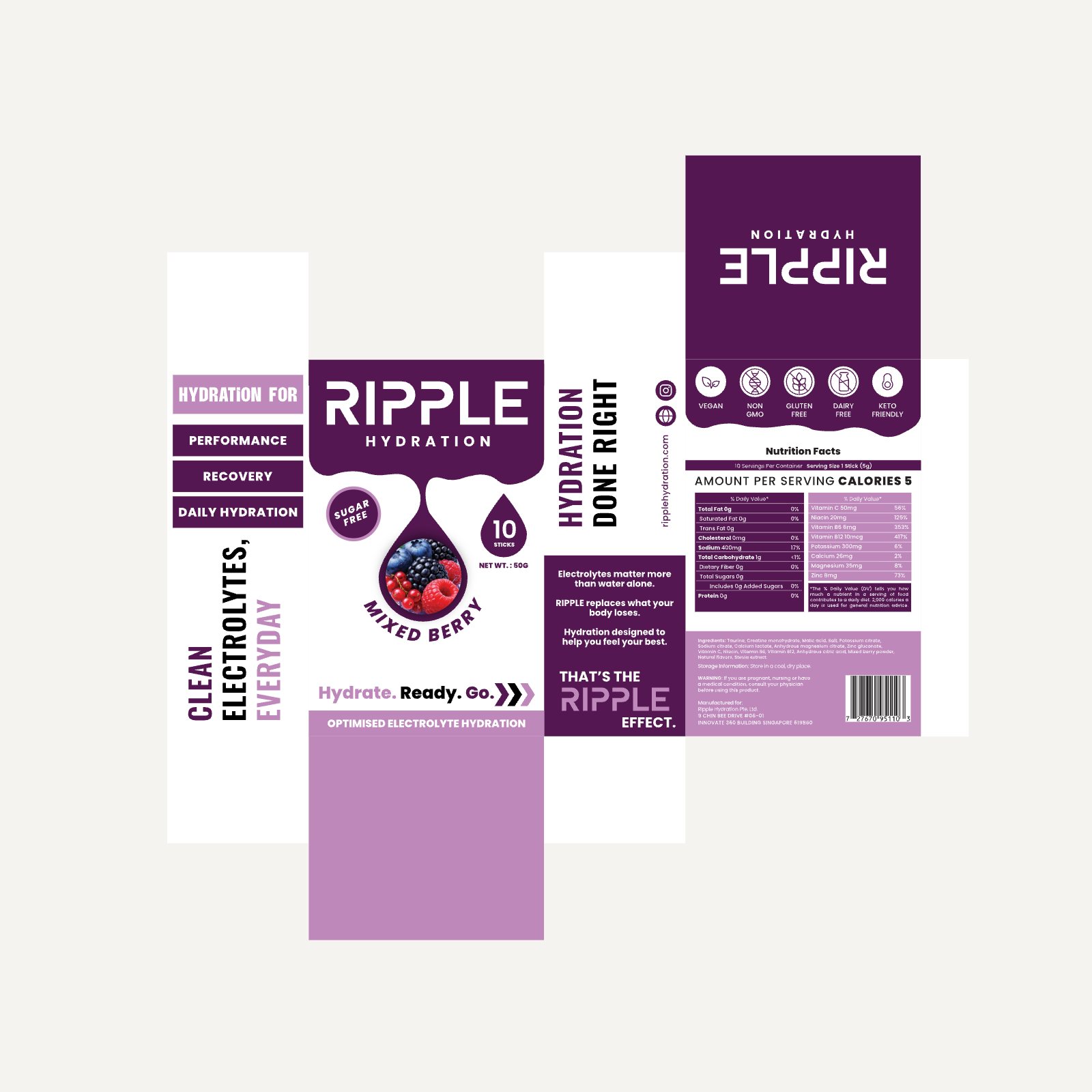 Mixed Berry box dieline