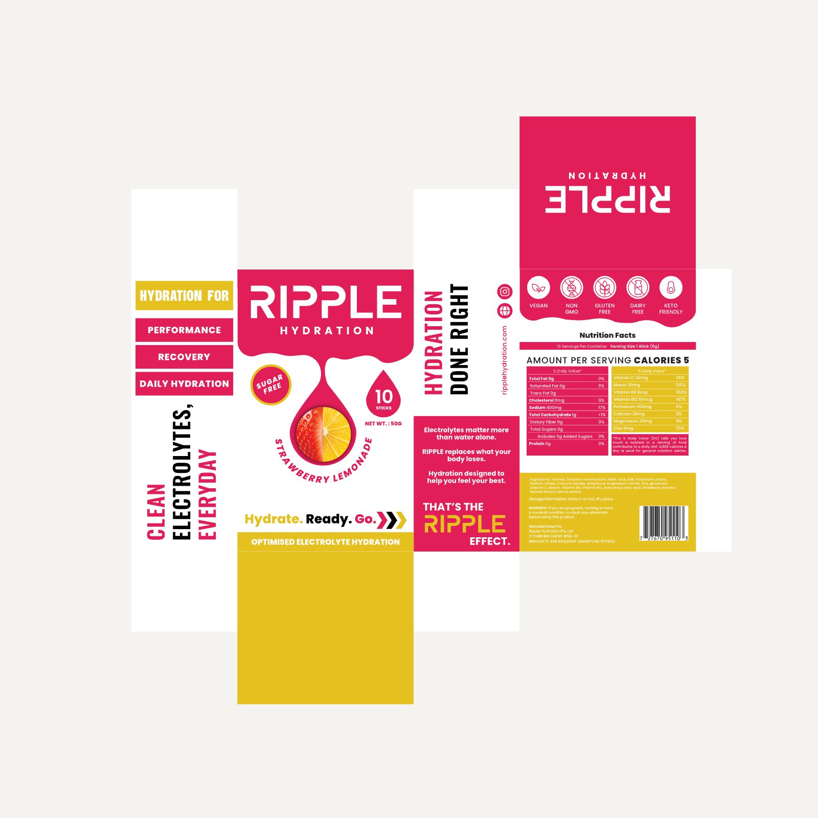 Strawberry Lemonade box dieline