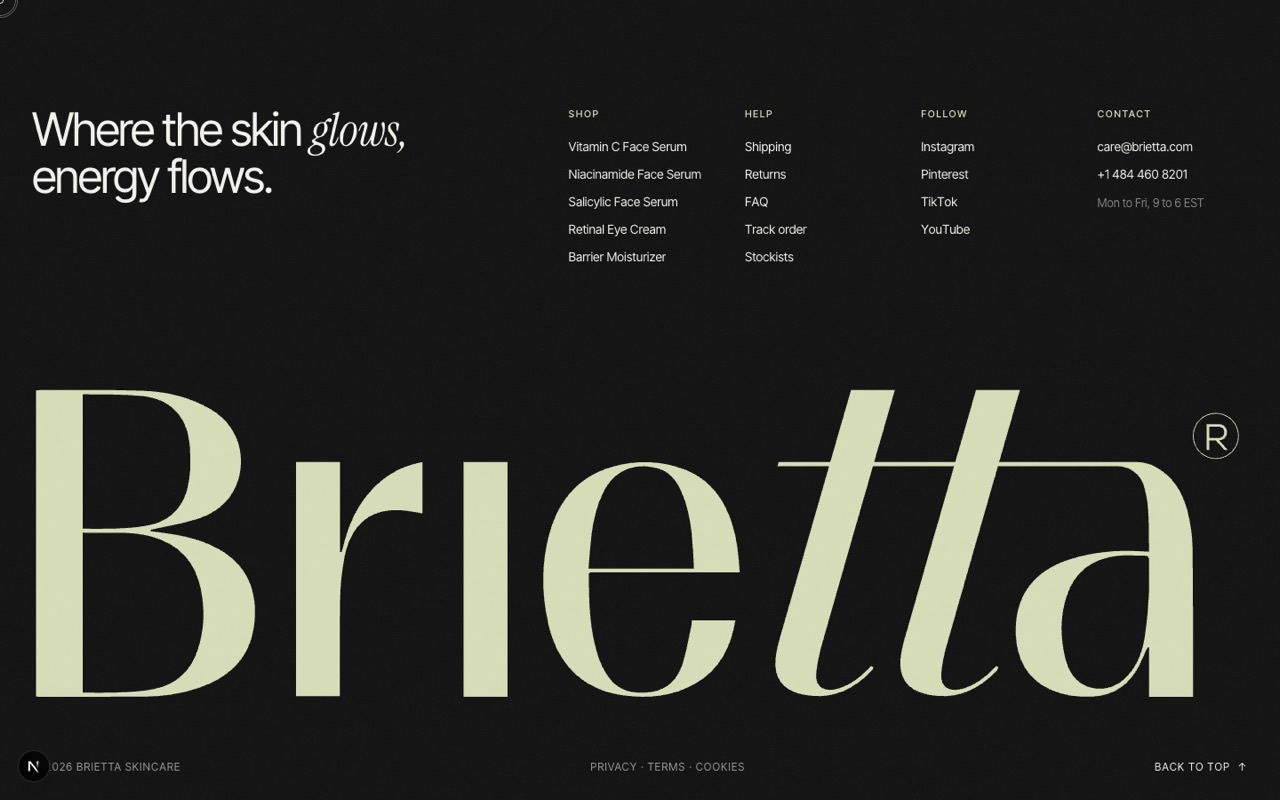Brietta website by Dhaval V, screen 7
