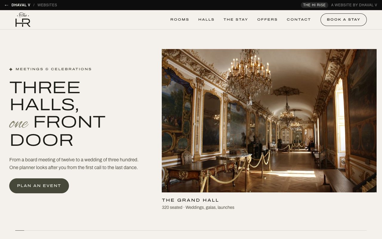 The Hi Rise website by Dhaval V, screen 3
