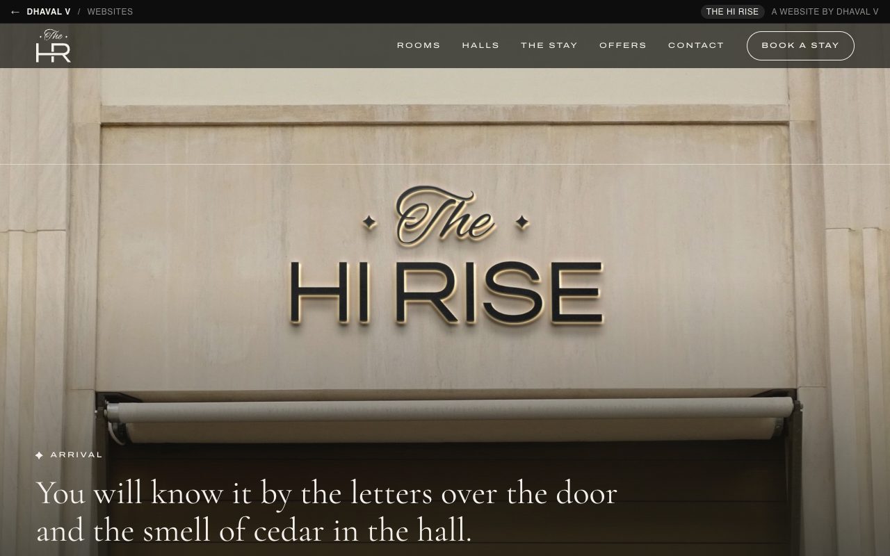 The Hi Rise website by Dhaval V, screen 4