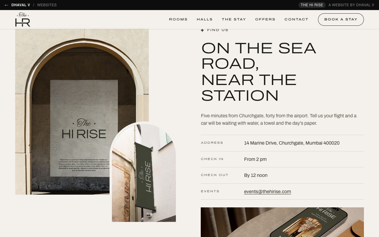 The Hi Rise website by Dhaval V, screen 6