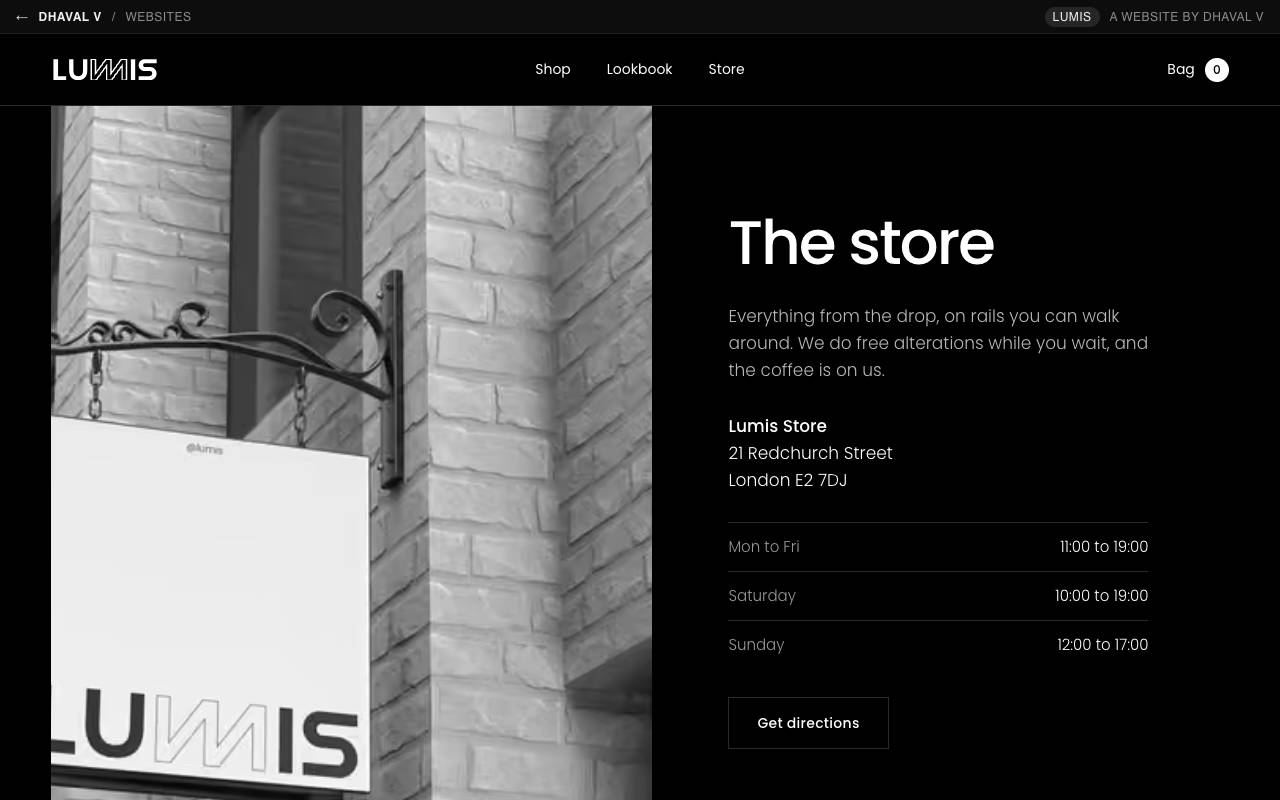 Lumis website by Dhaval V, screen 5