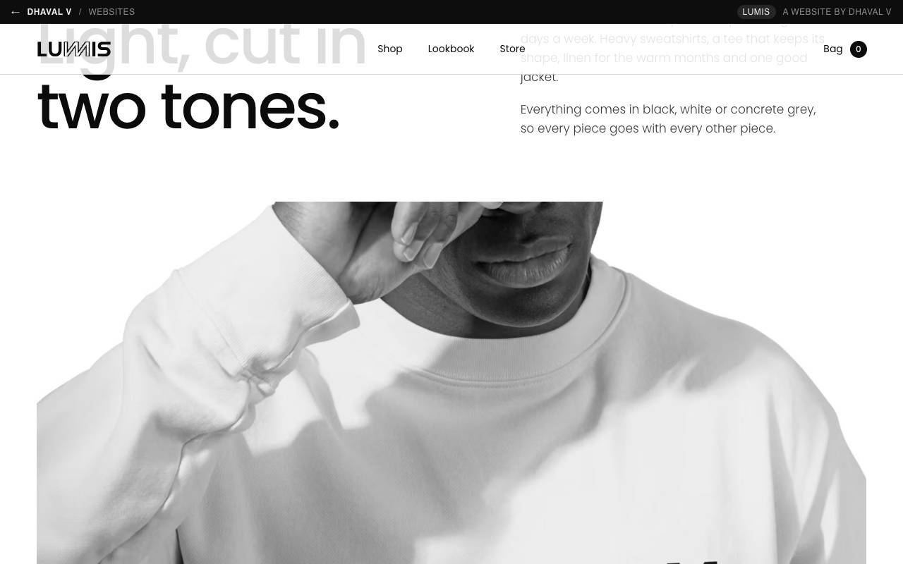Lumis website by Dhaval V, screen 6
