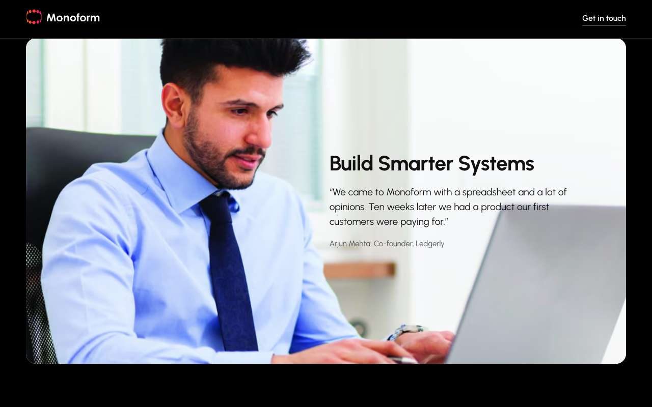 Monoform website by Dhaval V, screen 5