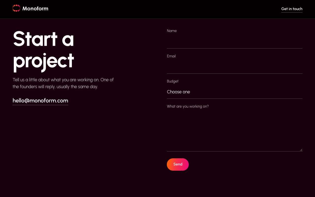 Monoform website by Dhaval V, screen 6