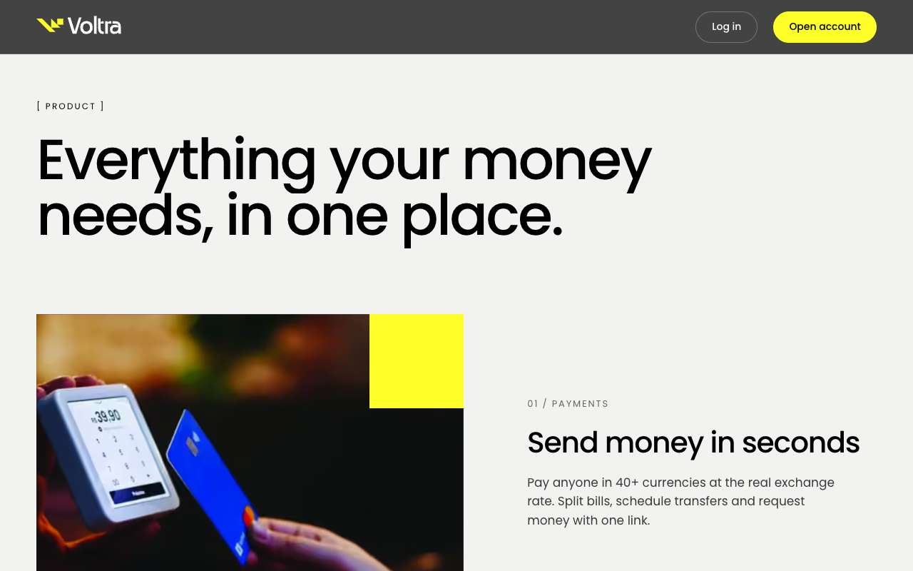 Voltra website by Dhaval V, screen 2