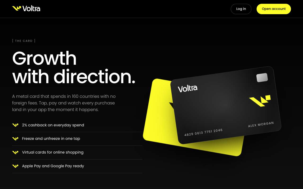 Voltra website by Dhaval V, screen 3